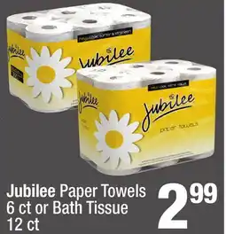 Super King Markets Jubilee Paper Towels 6 ct or Bath Tissue 12 ct offer