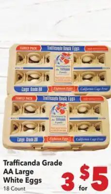 Vallarta Supermarkets Trafficanda Grade AA Large White Eggs offer