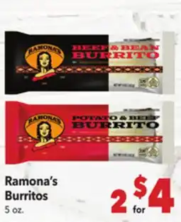 Vallarta Supermarkets Ramona's Burritos offer