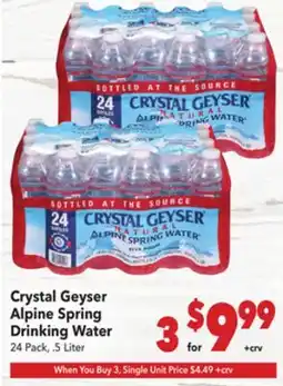 Vallarta Supermarkets Crystal Geyser Alpine Spring Drinking Water offer