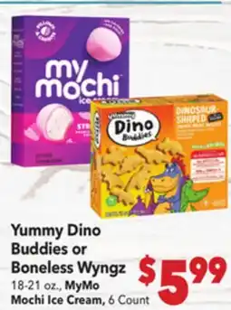 Vallarta Supermarkets Yummy Dino Buddies or Boneless Wyngz offer