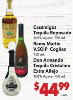 Vallarta Supermarkets Casamigos Tequila Reposado offer