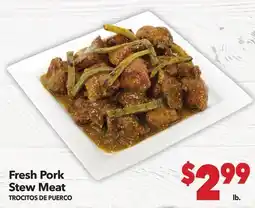 Vallarta Supermarkets Fresh Pork Stew Meat | TROCITOS DE PUERCO offer