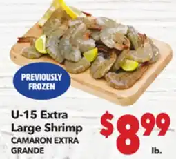 Vallarta Supermarkets U-15 Extra Large Shrimp / CAMARON EXTRA GRANDE offer
