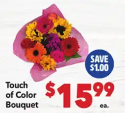 Vallarta Supermarkets Touch of Color Bouquet offer