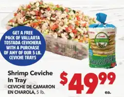 Vallarta Supermarkets Shrimp Ceviche In Tray / CEVICHE DE CAMARON EN CHAROLA offer