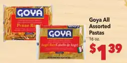 Vallarta Supermarkets Goya All Assorted Pastas offer