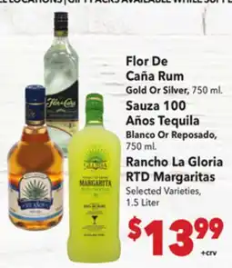 Vallarta Supermarkets Flor De Caña Rum Gold Or Silver offer