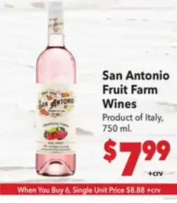 Vallarta Supermarkets San Antonio Fruit Farm Wines offer