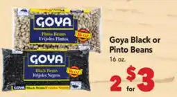 Vallarta Supermarkets Goya Black or Pinto Beans offer