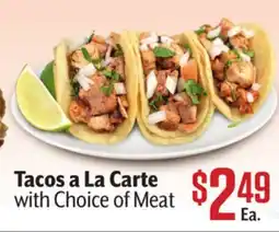 Vallarta Supermarkets Tacos a La Carte offer