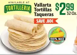 Vallarta Supermarkets Vallarta Tortillas Taqueras offer