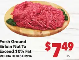 Vallarta Supermarkets Fresh Ground Sirloin / MOLIDA DE RES LIMPIA offer