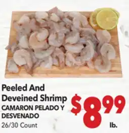 Vallarta Supermarkets Peeled And Deveined Shrimp / CAMARON PELADO Y DESVENADO offer