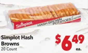 Vallarta Supermarkets Simplot Hash Browns offer