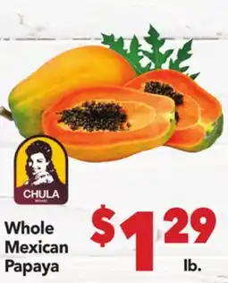 Vallarta Supermarkets Whole Mexican Papaya offer