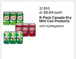 Walgreens Canada Dry Mini Can Products offer