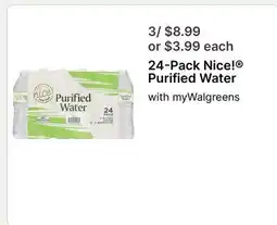 Walgreens 24-Pack Nice! Purified Water offer
