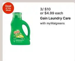 Walgreens Gain Laundry Care offer