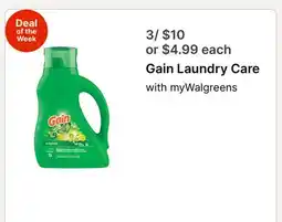 Walgreens Gain Laundry Care offer
