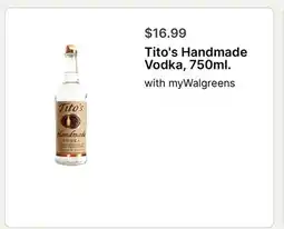 Walgreens Tito's Handmade Vodka, 750ml offer