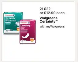 Walgreens Walgreens Certainty offer