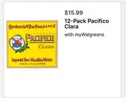 Walgreens 12-Pack Pacifico Clara offer