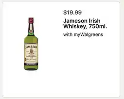 Walgreens Jameson Irish Whiskey offer