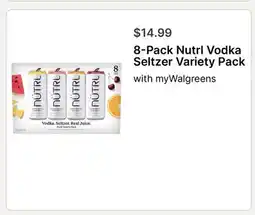 Walgreens 8-Pack Nutrl Vodka Seltzer Variety Pack offer