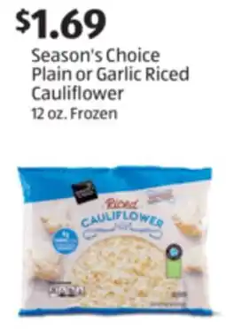 Aldi Season's Choice Plain or Garlic Riced Cauliflower offer