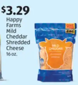 Aldi Happy Farms Mild Cheddar Shredded Cheese offer