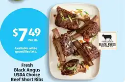 Aldi Fresh Black Angus USDA Choice Beef Short Ribs offer