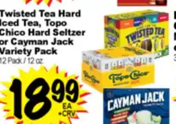 Superior Grocers Twisted Tea Hard Iced Tea, Topo Chico Hard Seltzer or Cayman Jack Variety Pack offer
