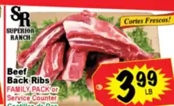 Superior Grocers Beef Back Ribs offer