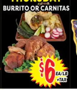 Superior Grocers BURRITO OR CARNITAS offer