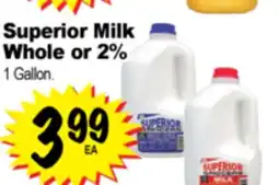 Superior Grocers Superior Milk Whole or 2% offer