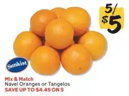 Winn Dixie Sunkist Navel Oranges or Tangelos offer