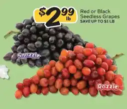 Winn Dixie Red or Black Seedless Grapes offer