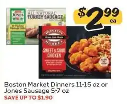 Winn Dixie Boston Market Dinners or Jones Sausage offer