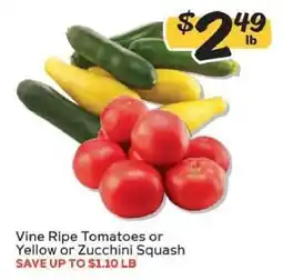 Winn Dixie Vine Ripe Tomatoes or Yellow or Zucchini Squash offer