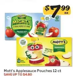 Winn Dixie Mott's Applesauce Pouches 12 ct offer