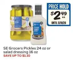 Winn Dixie SE Grocers Pickles 24 oz or salad dressing 16 oz offer