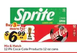 Winn Dixie 12 Pk Coca-Cola Products 12 oz cans offer