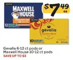 Winn Dixie Gevalia or Maxwell House Pods offer