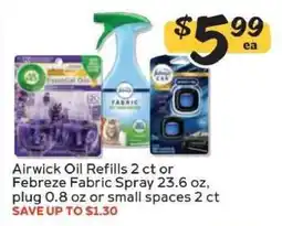 Winn Dixie Airwick Oil Refills or Febreze Fabric Spray offer