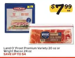 Winn Dixie Land O' Frost Premium Variety 20 oz or Wright Bacon 24 oz offer