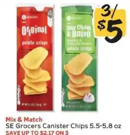 Winn Dixie SE Grocers Canister Chips offer