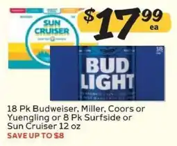 Winn Dixie Budweiser, Miller, Coors, Yuengling, Surfside, Sun Cruiser offer
