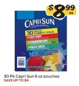 Winn Dixie Capri Sun 6 oz pouches offer