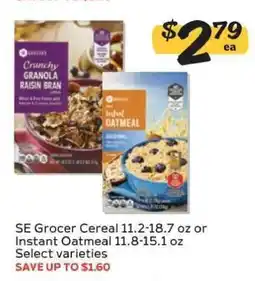 Winn Dixie SE Grocer Cereal or Instant Oatmeal offer